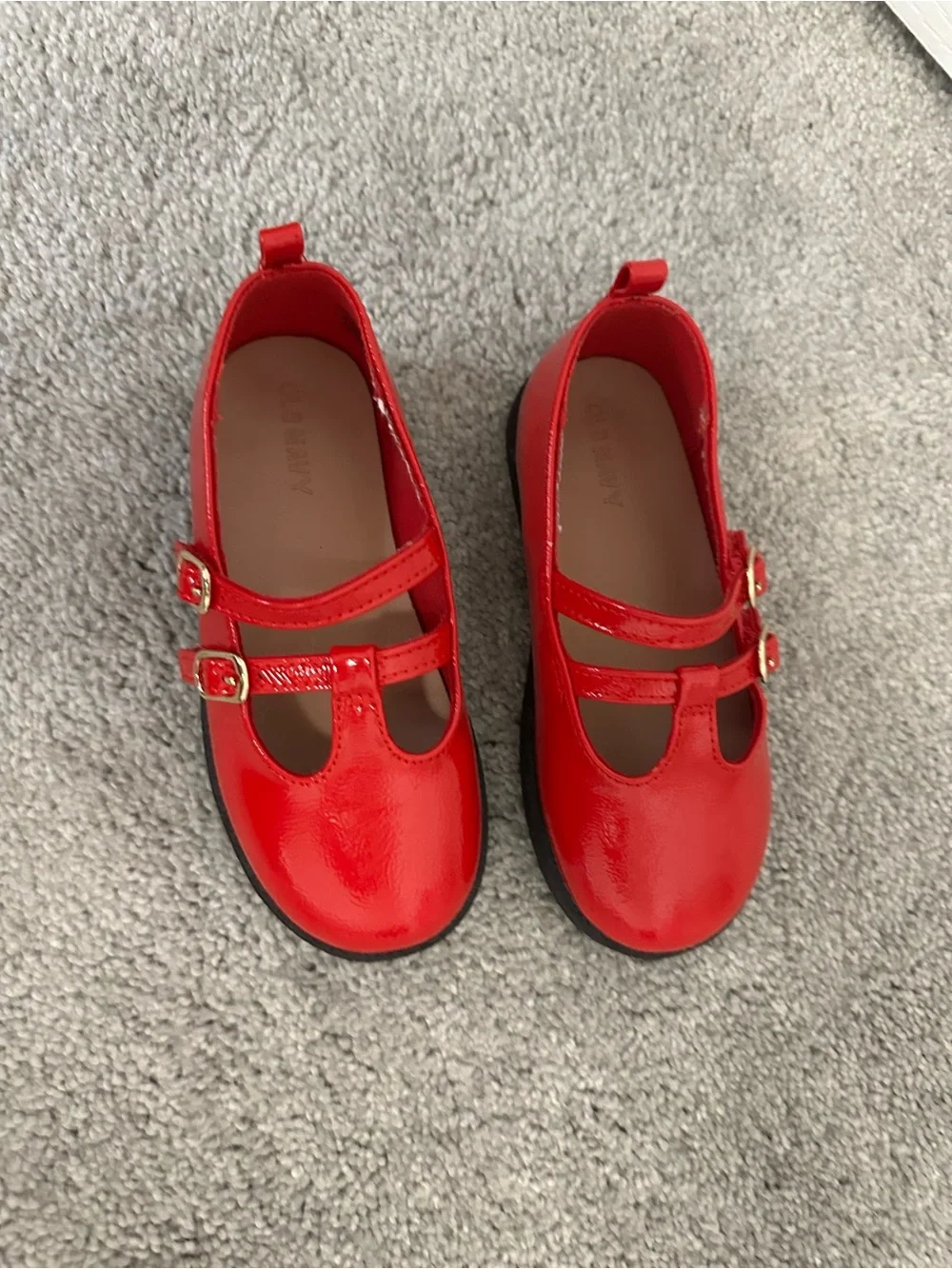 Old Navy Red Double-Strap Mary Jane Shoes